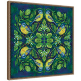 Cometocinos framed canvas wall art print by Lucia Gianello in Sylvie Beaded frame