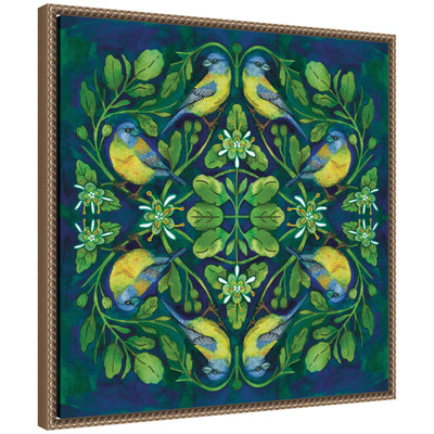 Cometocinos framed canvas wall art print by Lucia Gianello in Sylvie Beaded frame