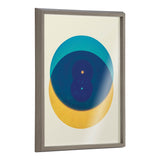 Blake Colorful Records Blue Yellow Framed Printed Glass by kateandlaurel - main product image for Resin Society