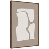 Framed canvas wall art print titled Organic Figures No.
2 by Gabrielly Guedes, showing abstract organic forms within a walnut brown Sylvie frame.