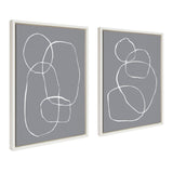 Sylvie Gray Going in Circles Framed Canvas Set by kateandlaurel - product image 11 for Resin Society