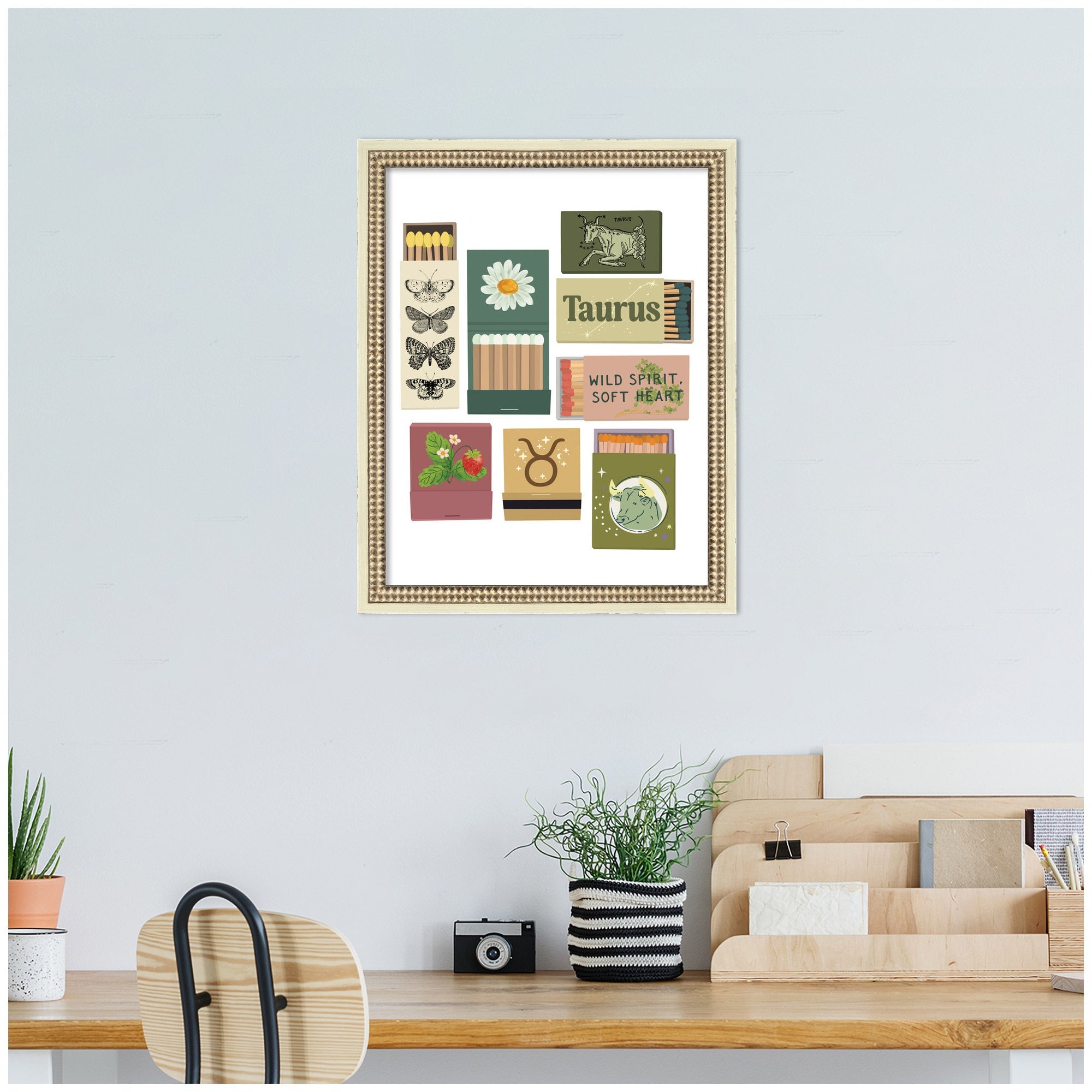 Taurus Matchbooks 14x18 FC by Megan Ryan Framed Wall Art Print