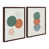 Sylvie Abstract Soft Circles Part 1 and 2 Framed Canvas Set by by kateandlaurel - product image 2 for Resin Society