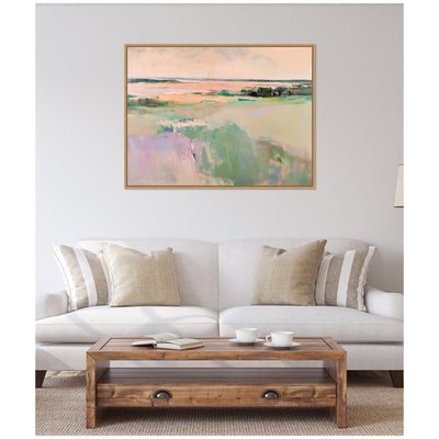 Sylvie Pastel Horizon III Framed Canvas by Amy Lighthall
