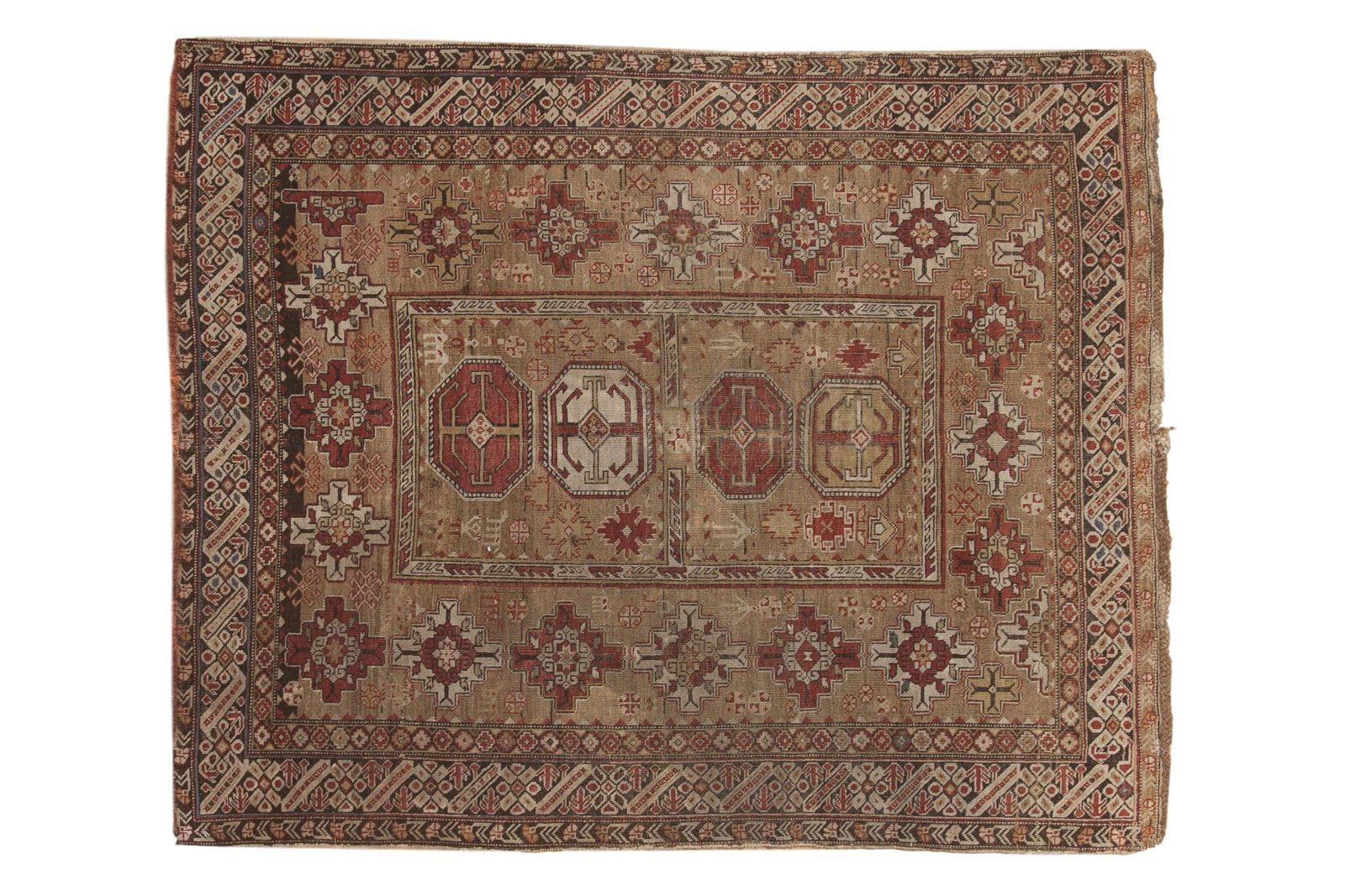4x4.5 Antique Caucasian Square Rug by Old New House® - main product image for Resin Society
