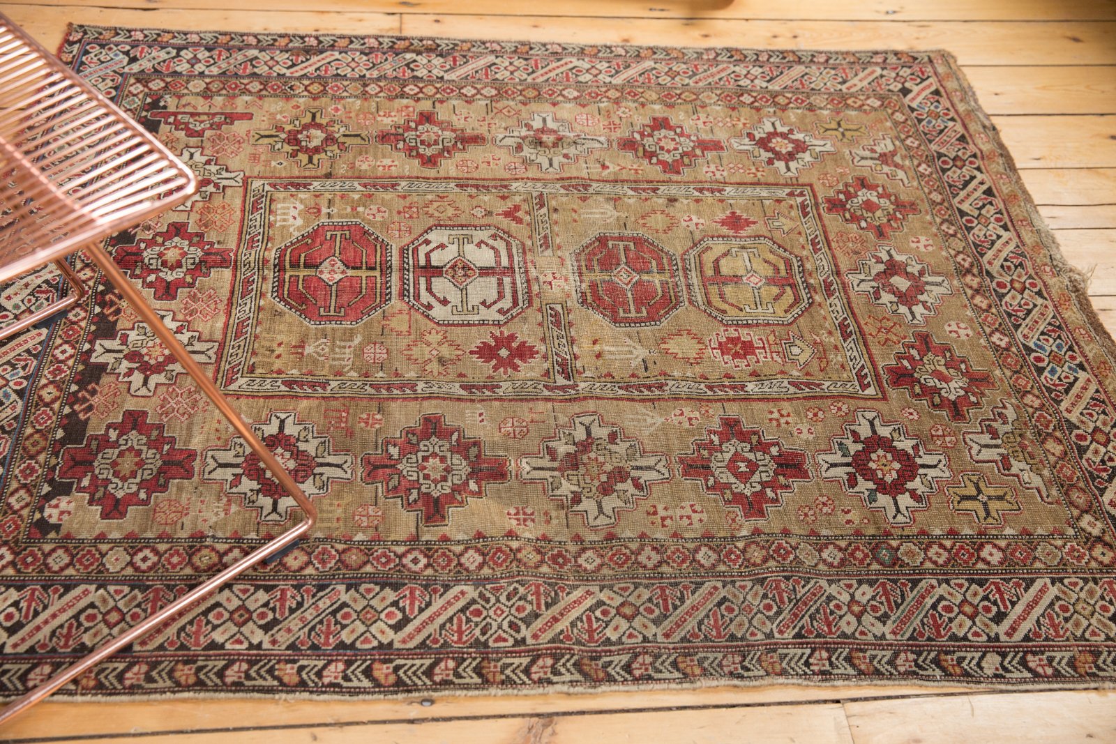 4x4.5 Antique Caucasian Square Rug by Old New House® - product image 7 for Resin Society