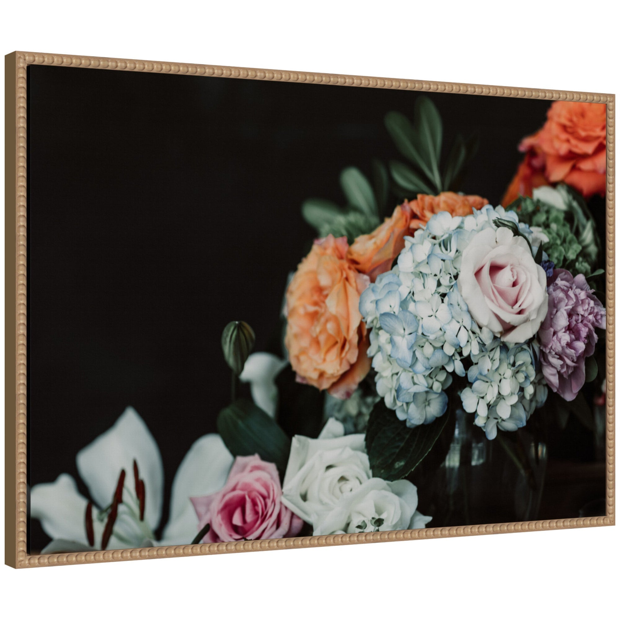 Sylvie Hydrangea Crush Framed Canvas by Alicia Abla