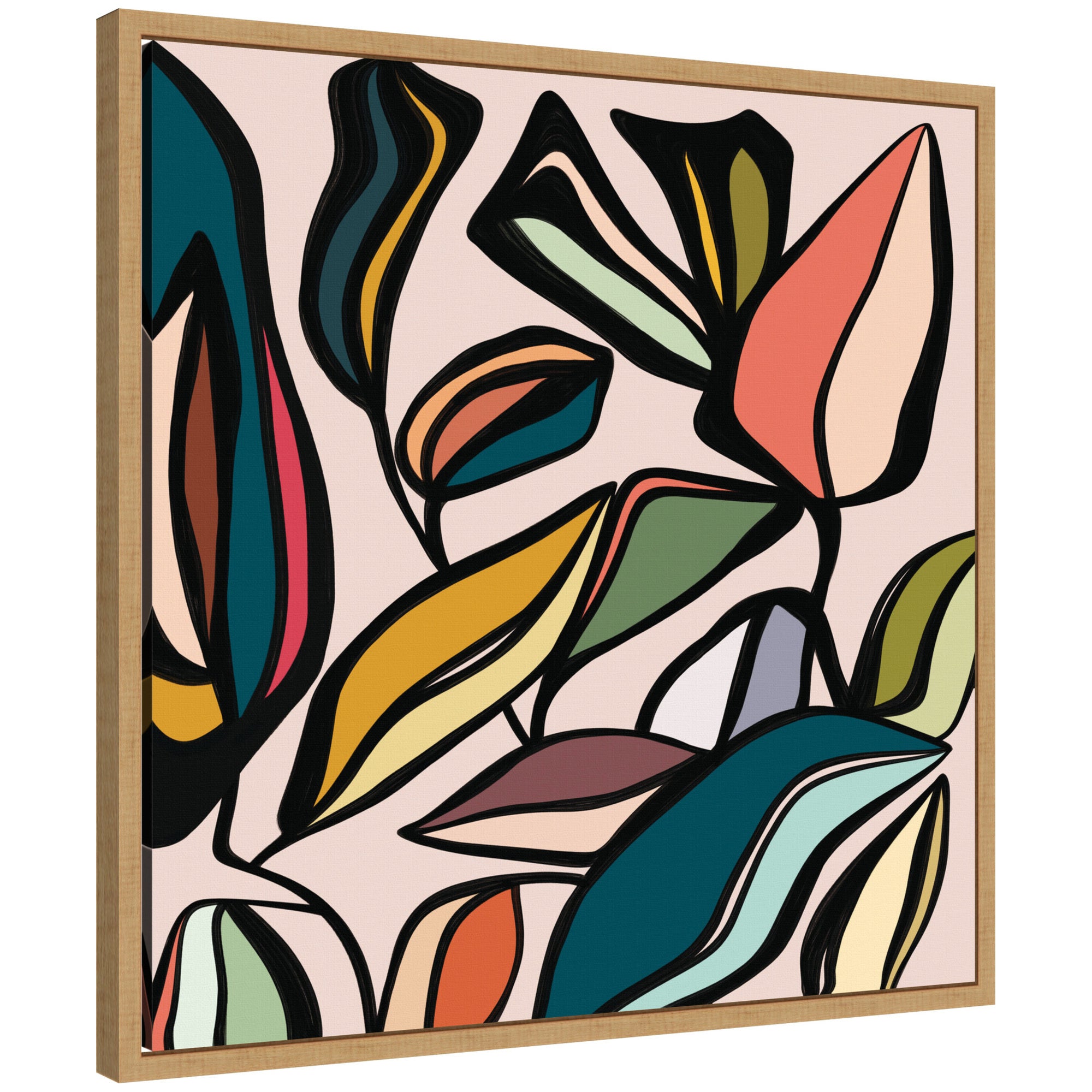 Fanciful Ficus SQ Expansion by Alicia Bock Framed Canvas Wall Art Print
