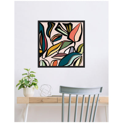 Fanciful Ficus SQ Expansion by Alicia Bock Framed Canvas Wall Art Print
