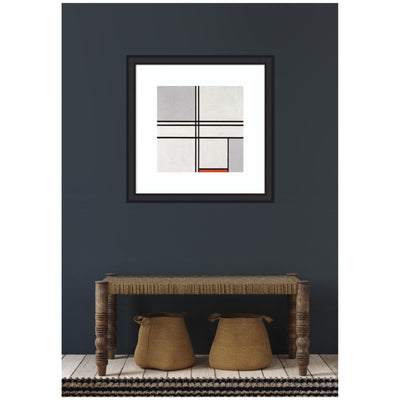 Framed Art Piet Mondrian Composition No 1 Gray Red 1935 by The Art Institute of Chicago