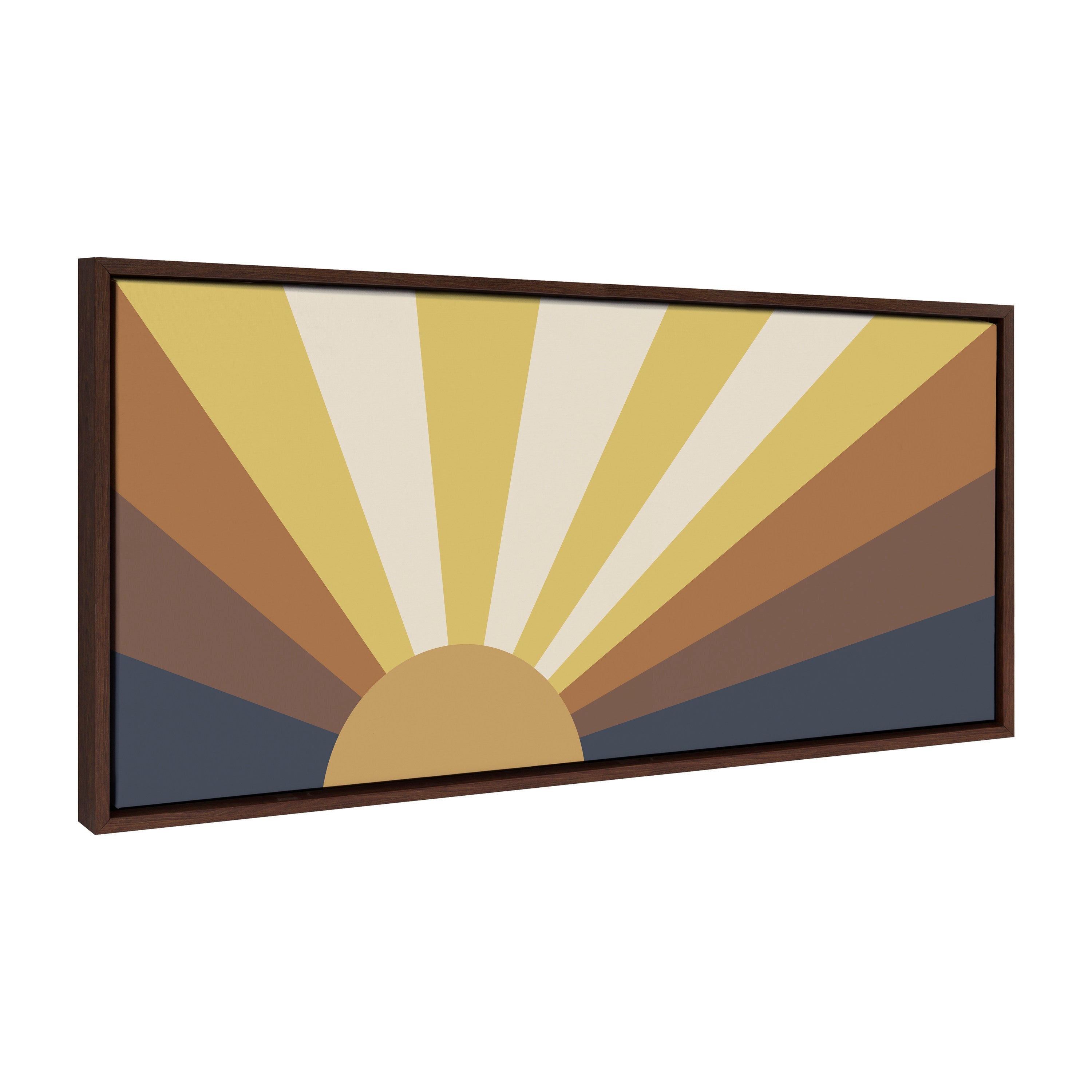Sylvie Retro Sunset Framed Canvas by The Creative Bunch Studio by kateandlaurel - product image 2 for Resin Society