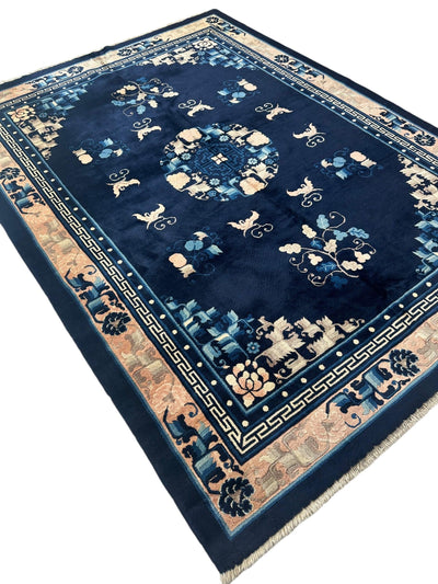 Hand-Knotted Antique Chinese Peking Wool Rug – 5’6” x 7’6” – Full Pile by Rugistan - product image 6 for Resin Society