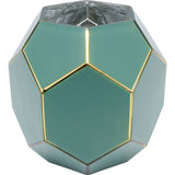 Lacquered glass Vase Art Pastel Green 22cm with a soft pastel finish on a white surface