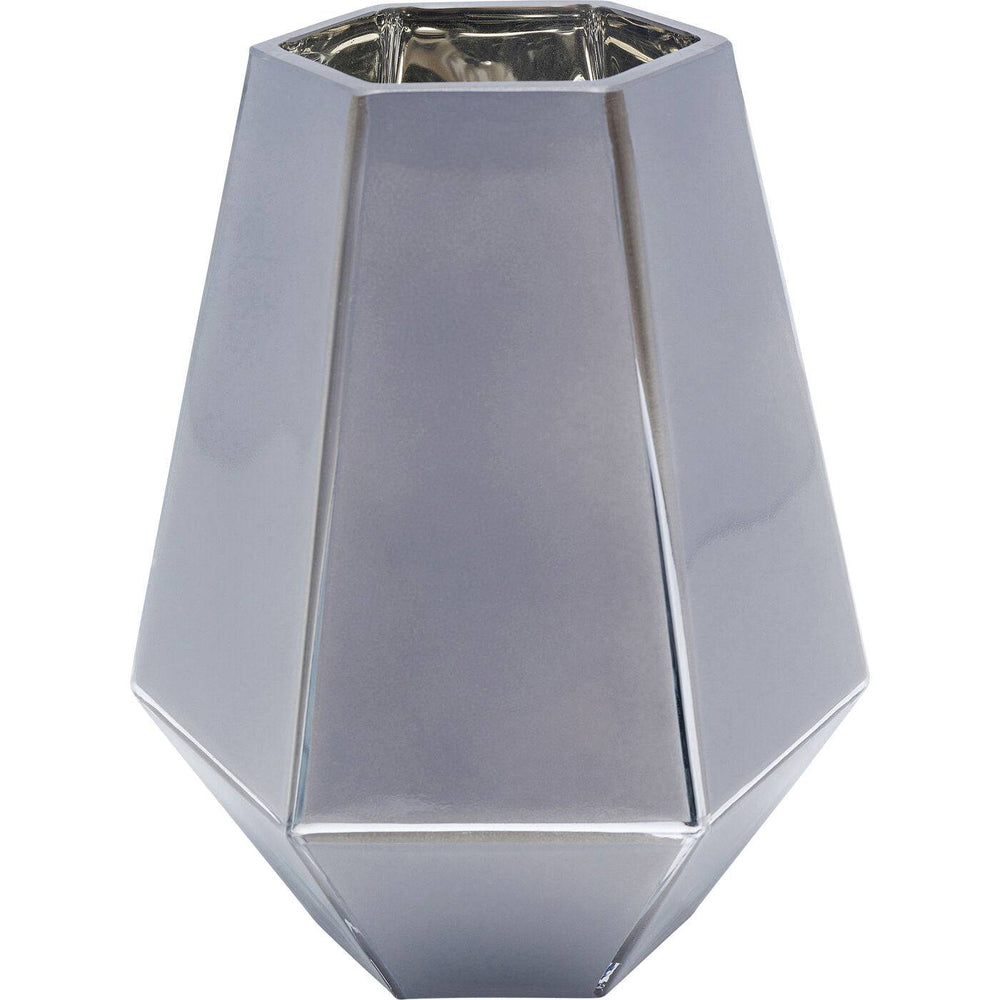 Vase Art Pastel Grey 21 showing delicate pastel grey shades and lacquered glass finish from multiple angles