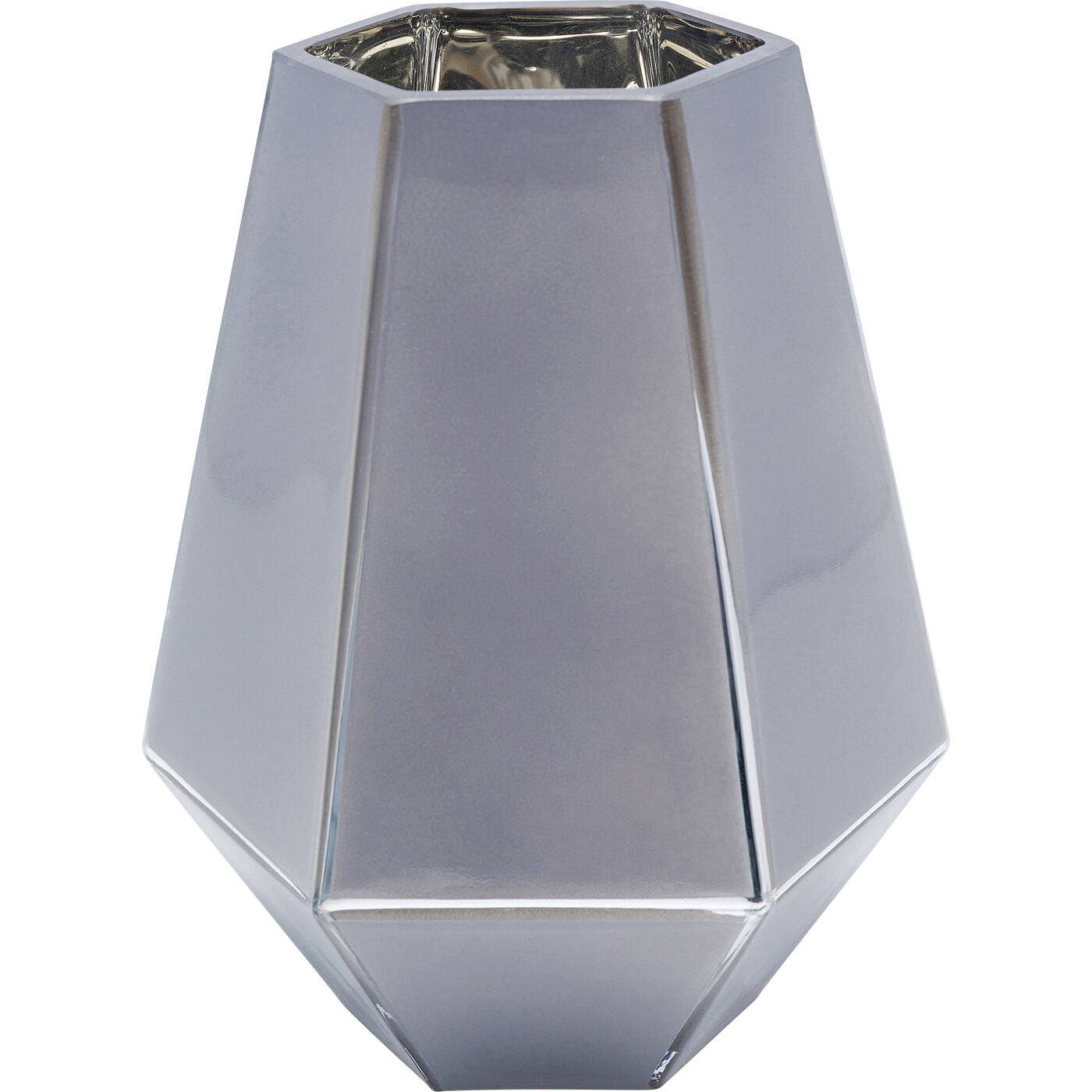 Vase Art Pastel Grey 21 showing delicate pastel grey shades and lacquered glass finish from multiple angles