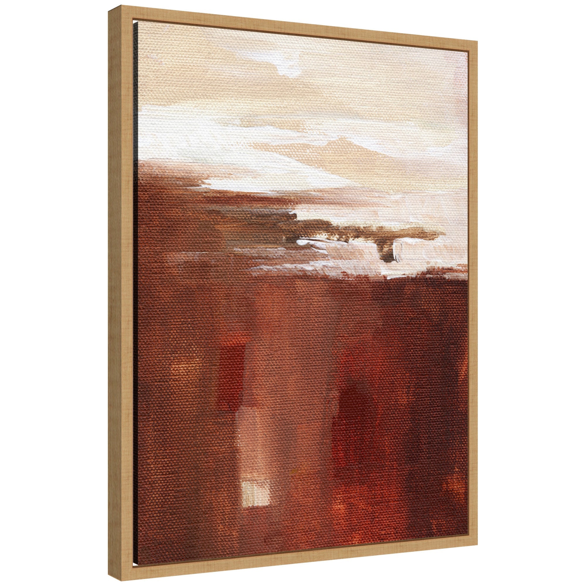 Sylvie Earthen Abstract Framed Canvas by Nikita Jariwala