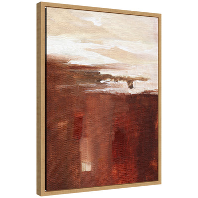 Sylvie Earthen Abstract Framed Canvas by Nikita Jariwala
