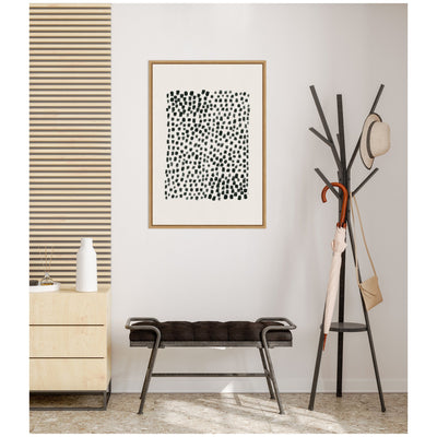 Abstract Black by Gabrielly Guedes Framed Canvas Wall Art Print