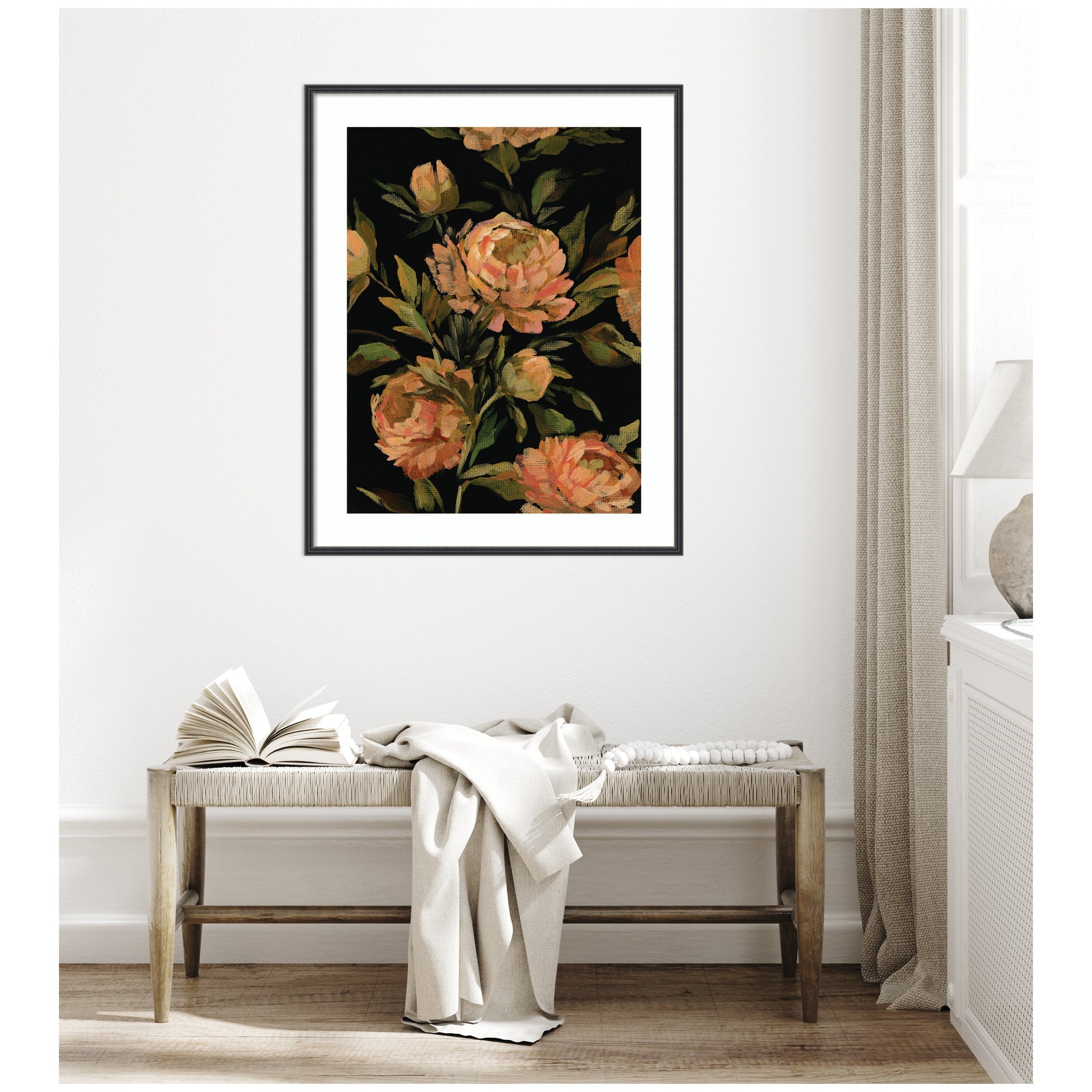 Framed Art Moody Floral 3 by Annie Quigley