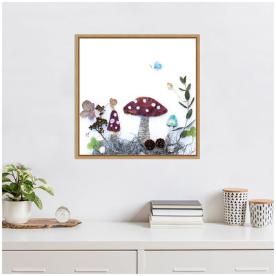Mushroom No.
1 by Madeline Jeppesen Framed Canvas Wall Art Print