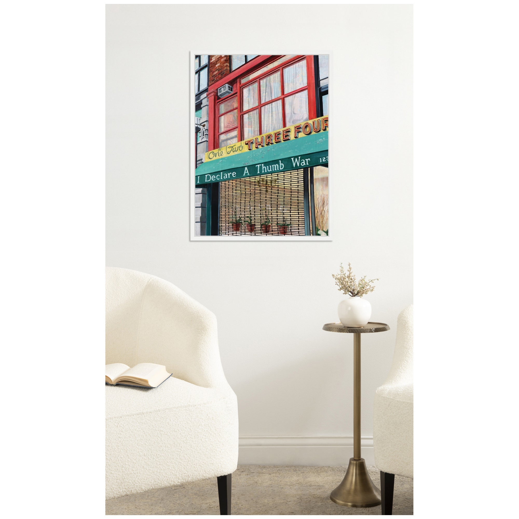 One Two Three Four by Krista V.
Allenstein Framed Canvas Wall Art Print