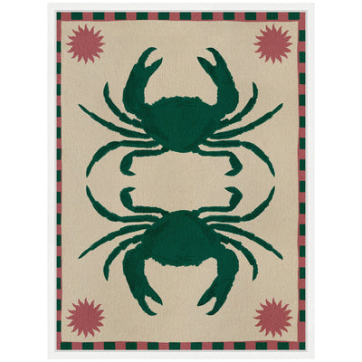 Sylvie Lush Duo 6 Crabs Framed Canvas by Shatha Al Dafai