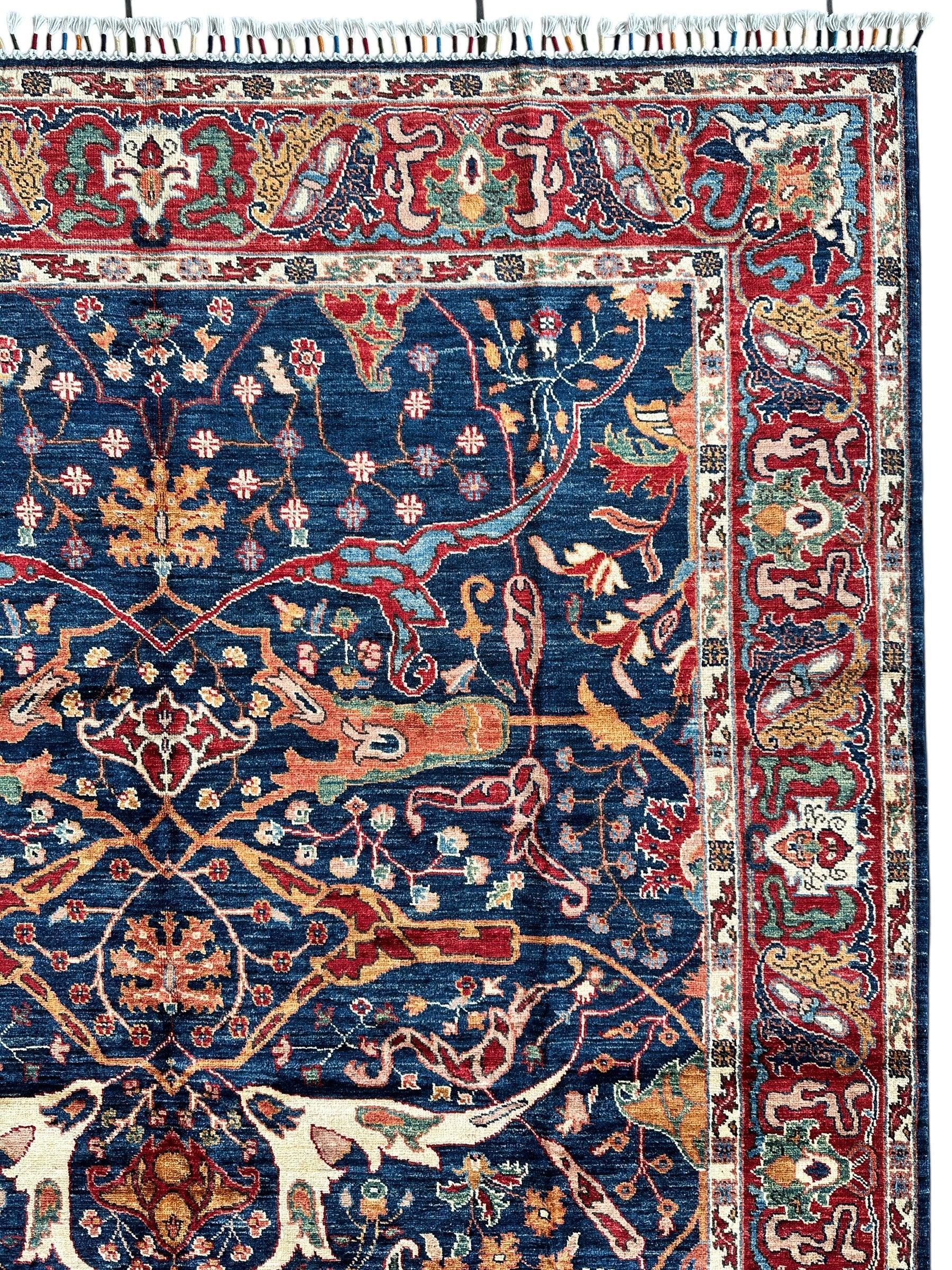 Hand-Knotted Afghani Bidjar Ghazni Wool Rug – 6'7" x 9'10" – Elegant by Rugistan - product image 5 for Resin Society