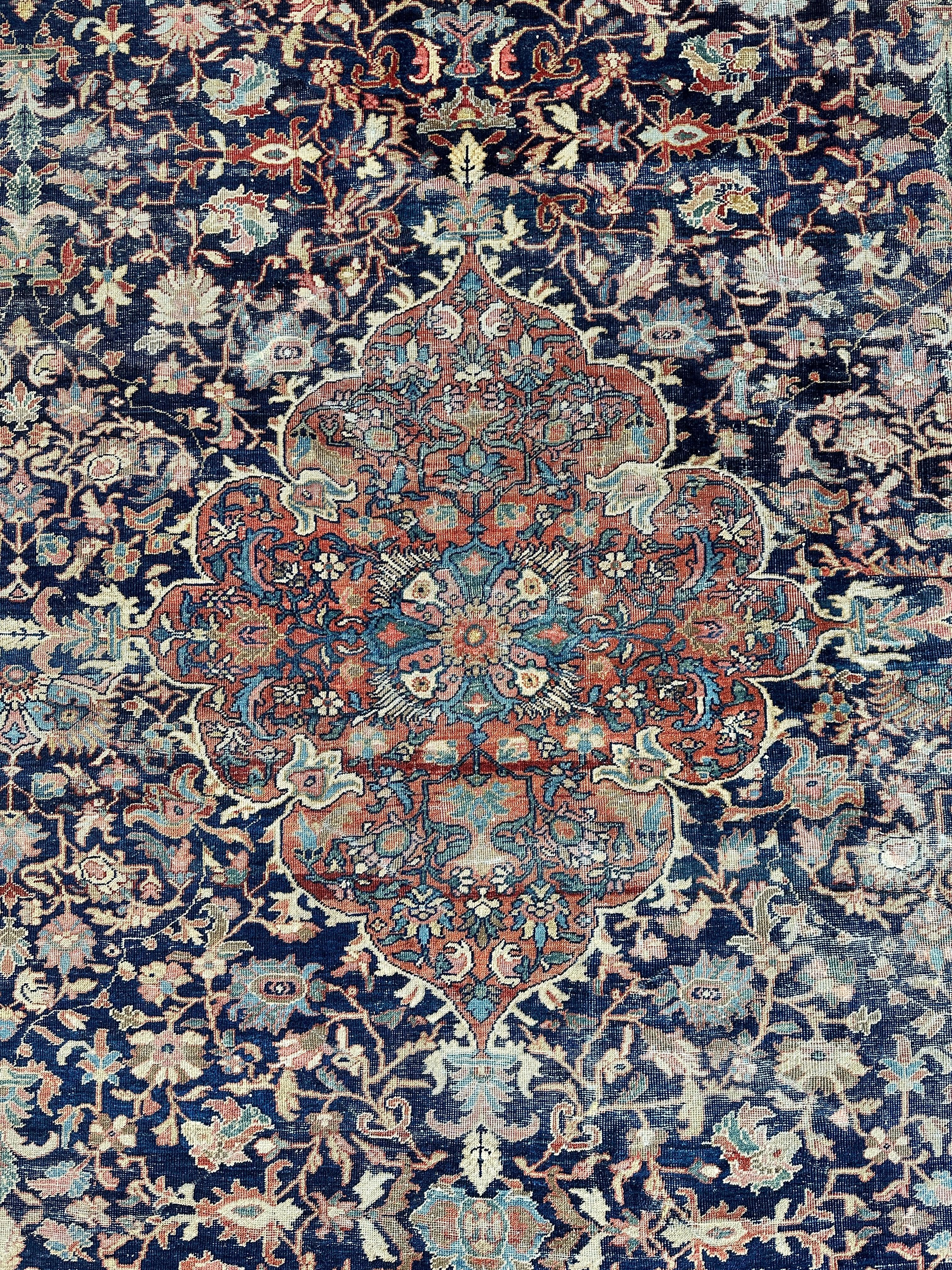 Antique Persian Mahal Rug 8’3”x12’ - Circa 1900 Treasure by Rugistan - product image 4 for Resin Society