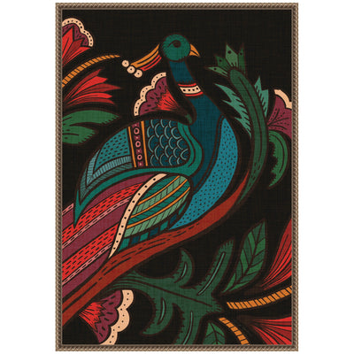 Sylvie Peacock Framed Canvas by Carey Copeland