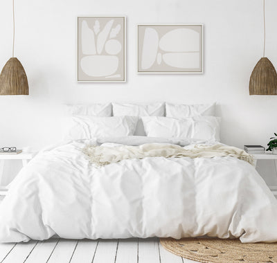 Sylvie Zen Botanical Rock Neutral Framed Canvas Set by kateandlaurel - product image 16 for Resin Society
