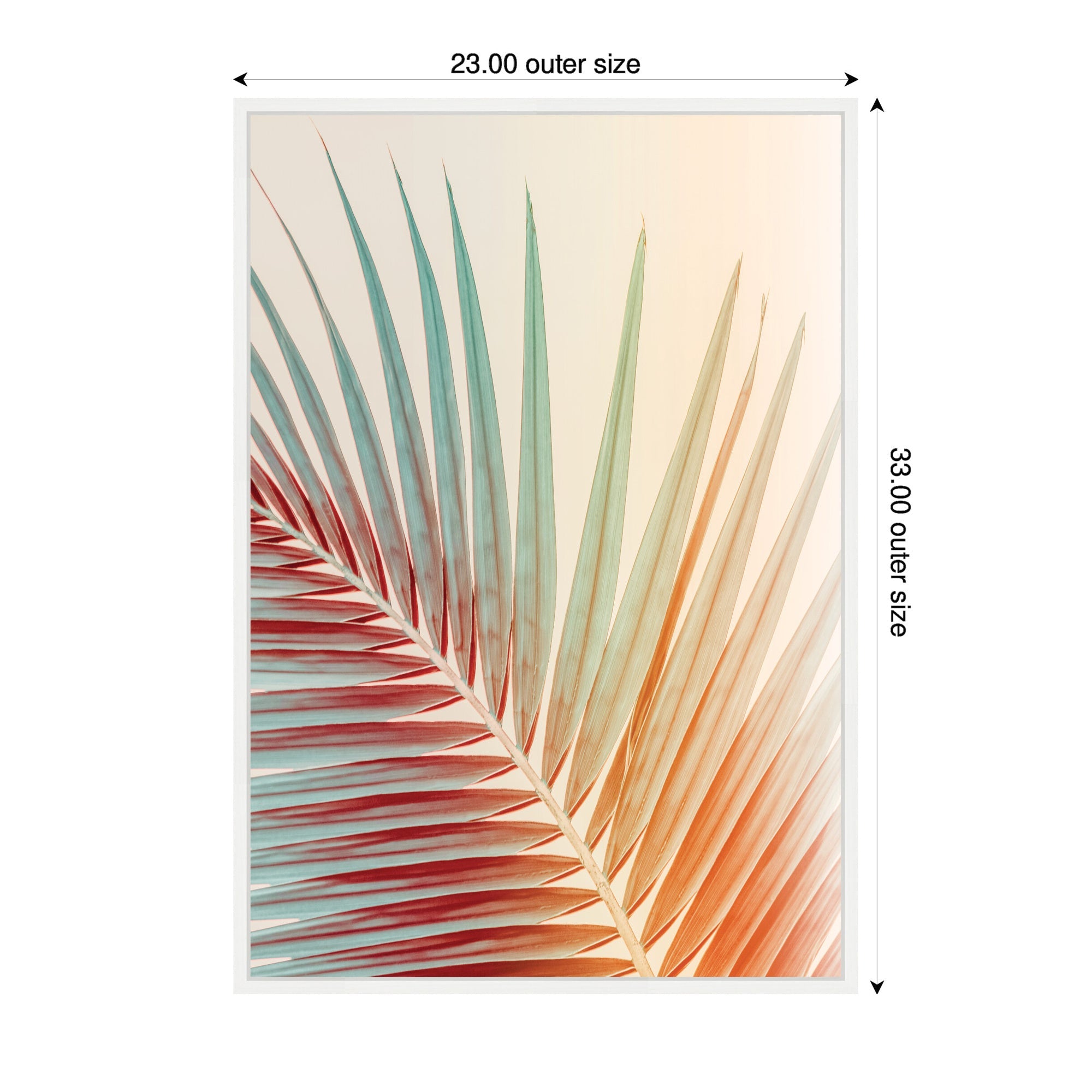 Sylvie Spring Palm Framed Canvas by Alicia Bock