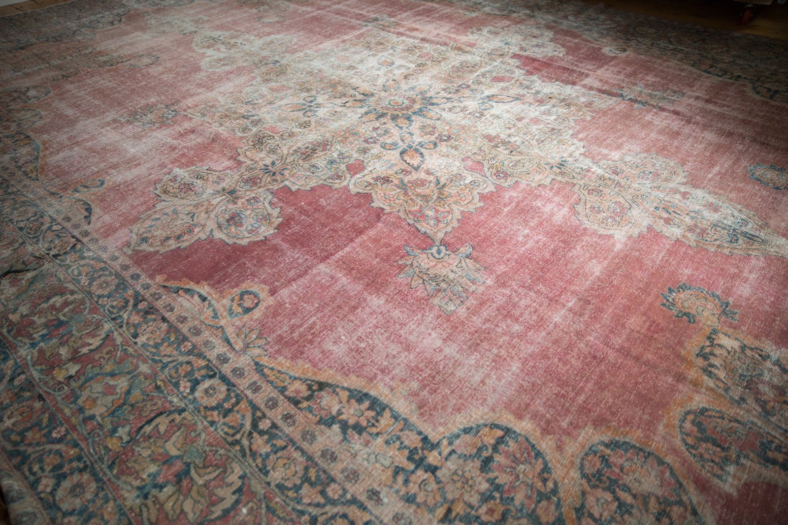 12x18.5 Antique Distressed Kermanshah Carpet by Old New House® - product image 3 for Resin Society