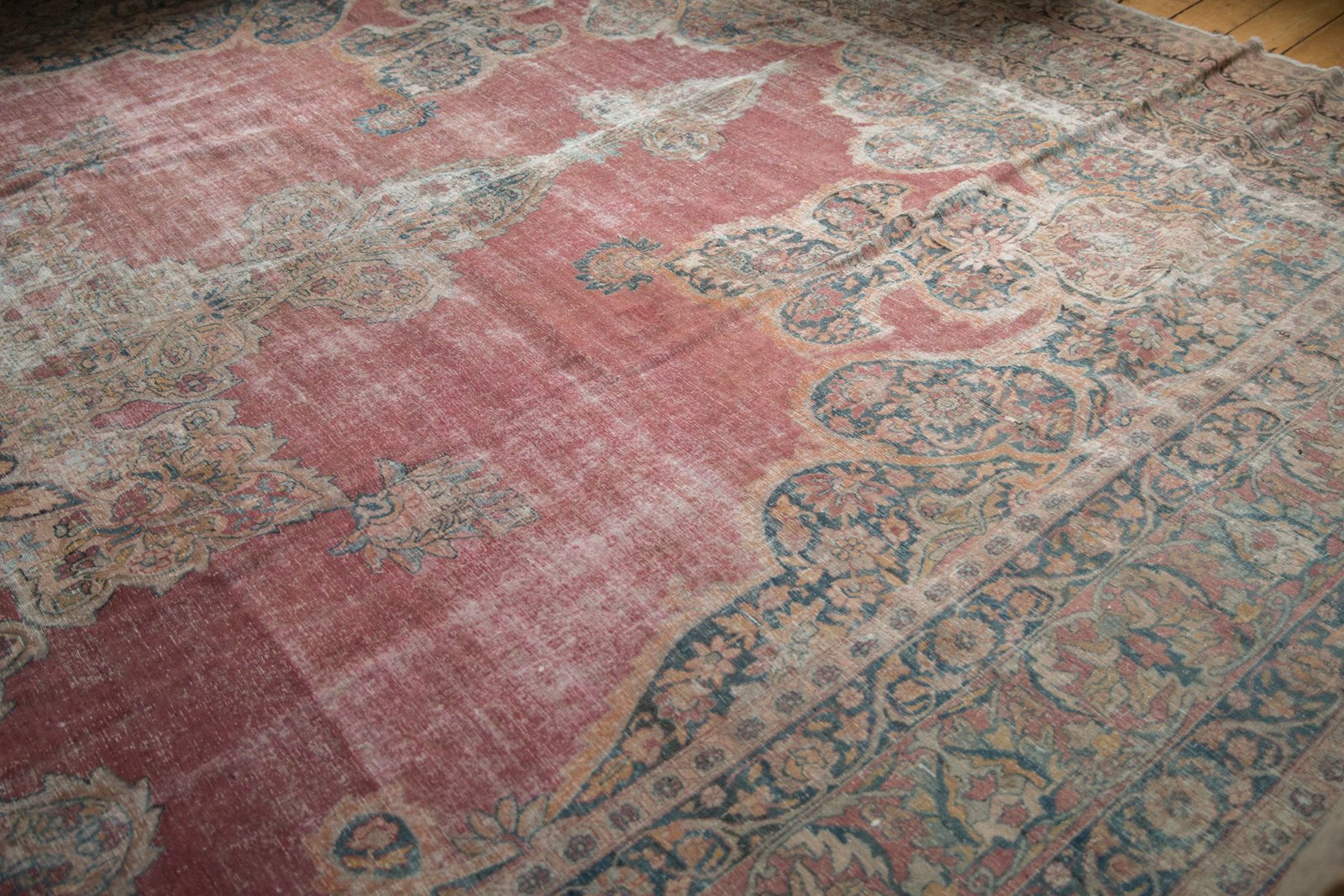 12x18.5 Antique Distressed Kermanshah Carpet by Old New House® - product image 13 for Resin Society