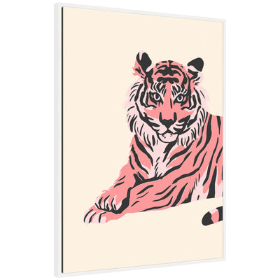 Sylvie Trendy Tiger Framed Canvas by Honey Island Studio