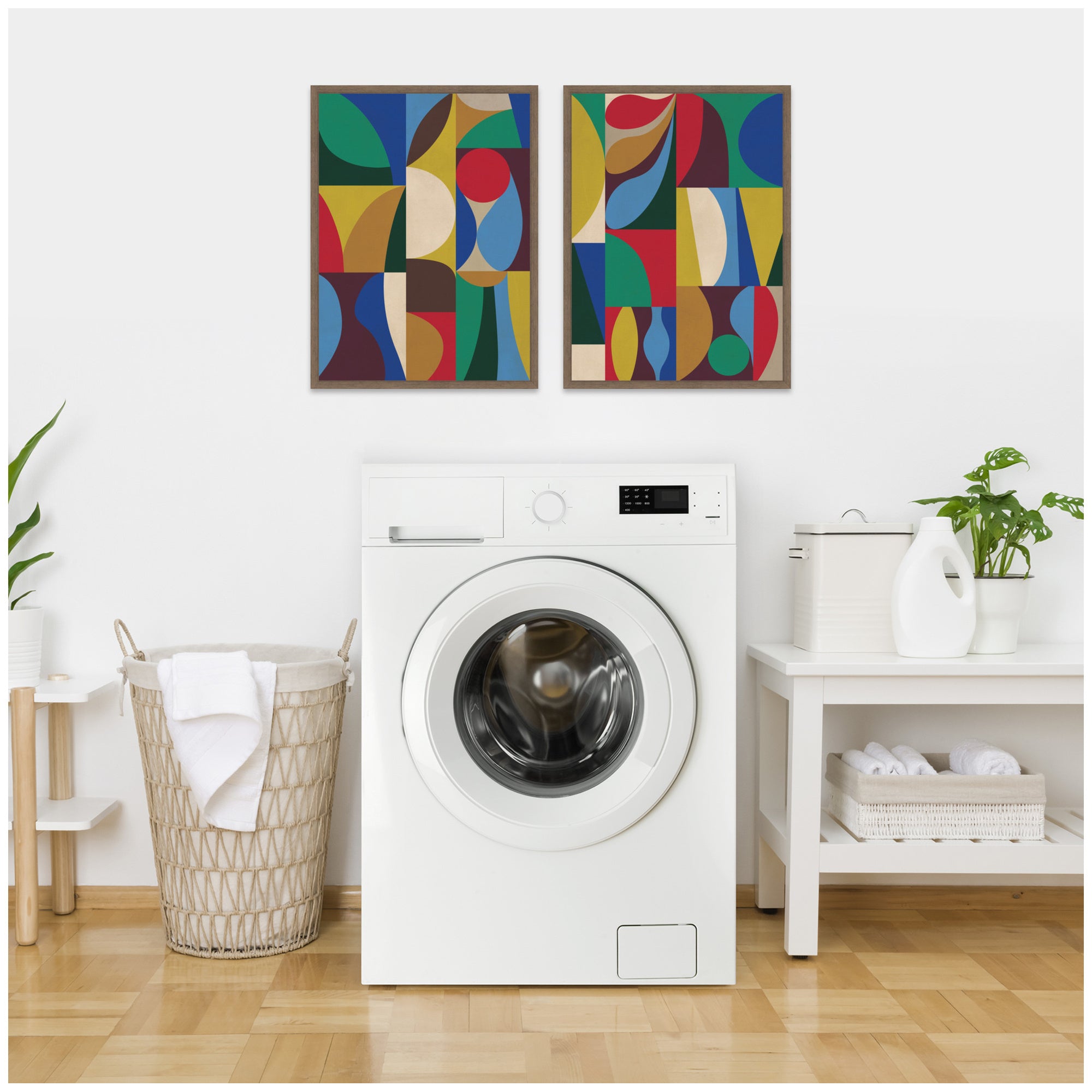 Abstract Deep 2 Piece Framed Canvas Wall Art Set by Rachel Lee
