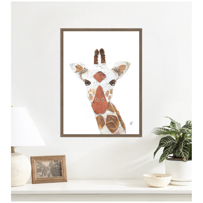 Giraffe by Madeline Jeppesen Framed Canvas Wall Art Print