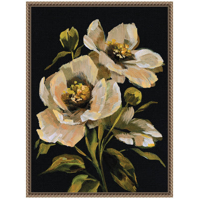 Sylvie Moody Floral 8 Framed Canvas by Annie Quigley