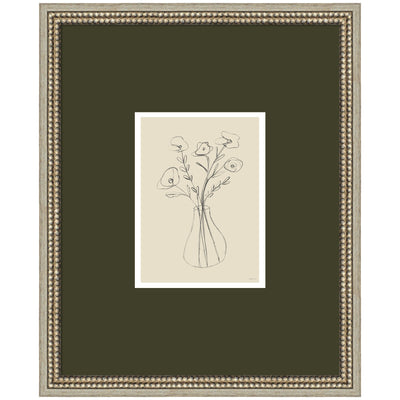 Floral Vase by Gabrielly Guedes Framed Wall Art Print