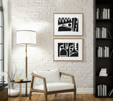 Sylvie Geometric Framed Canvas Set by kateandlaurel - product image 7 for Resin Society