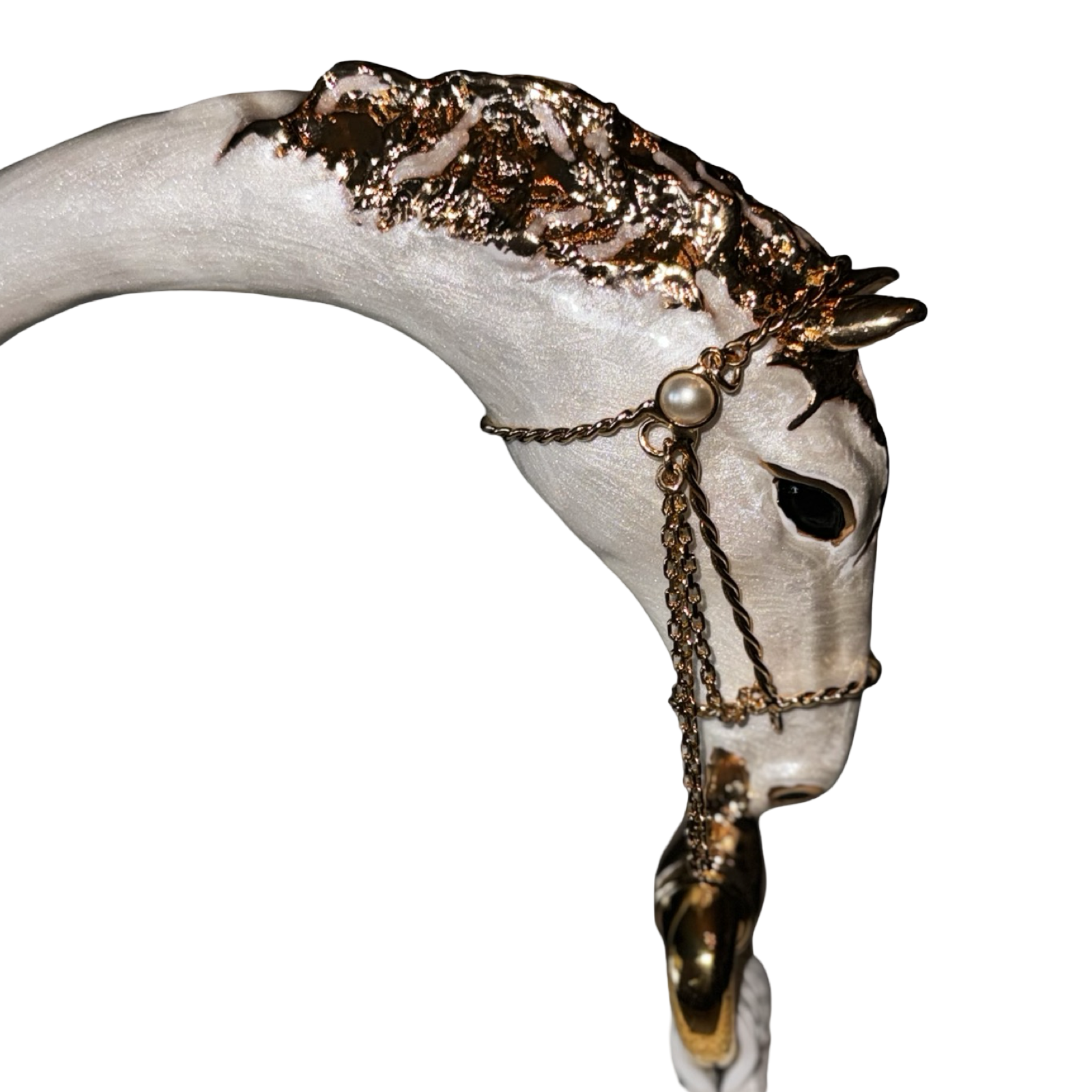 Cosmo Horse Handle Handbag In Iridescent White Python by Allysa Payne Beverly Hills - product image 7 for Resin Society