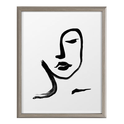 Blake Face Line Print Framed Printed Glass by Viola Kreczmer by kateandlaurel - product image 2 for Resin Society