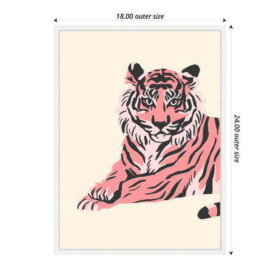 Sylvie Trendy Tiger Framed Canvas by Honey Island Studio