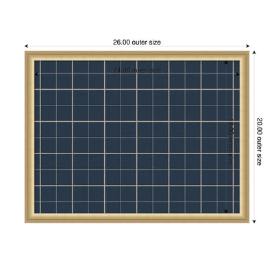 Framed Fabric Pinboard Navy Blue Plaid Wall Organization