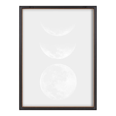 Blake Mod Moon It's Just a Phase Framed Printed Glass by The Creative Bunch Studio
