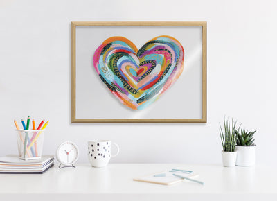 Blake Labyrinth Heart Framed Printed Glass by kateandlaurel - product image 7 for Resin Society