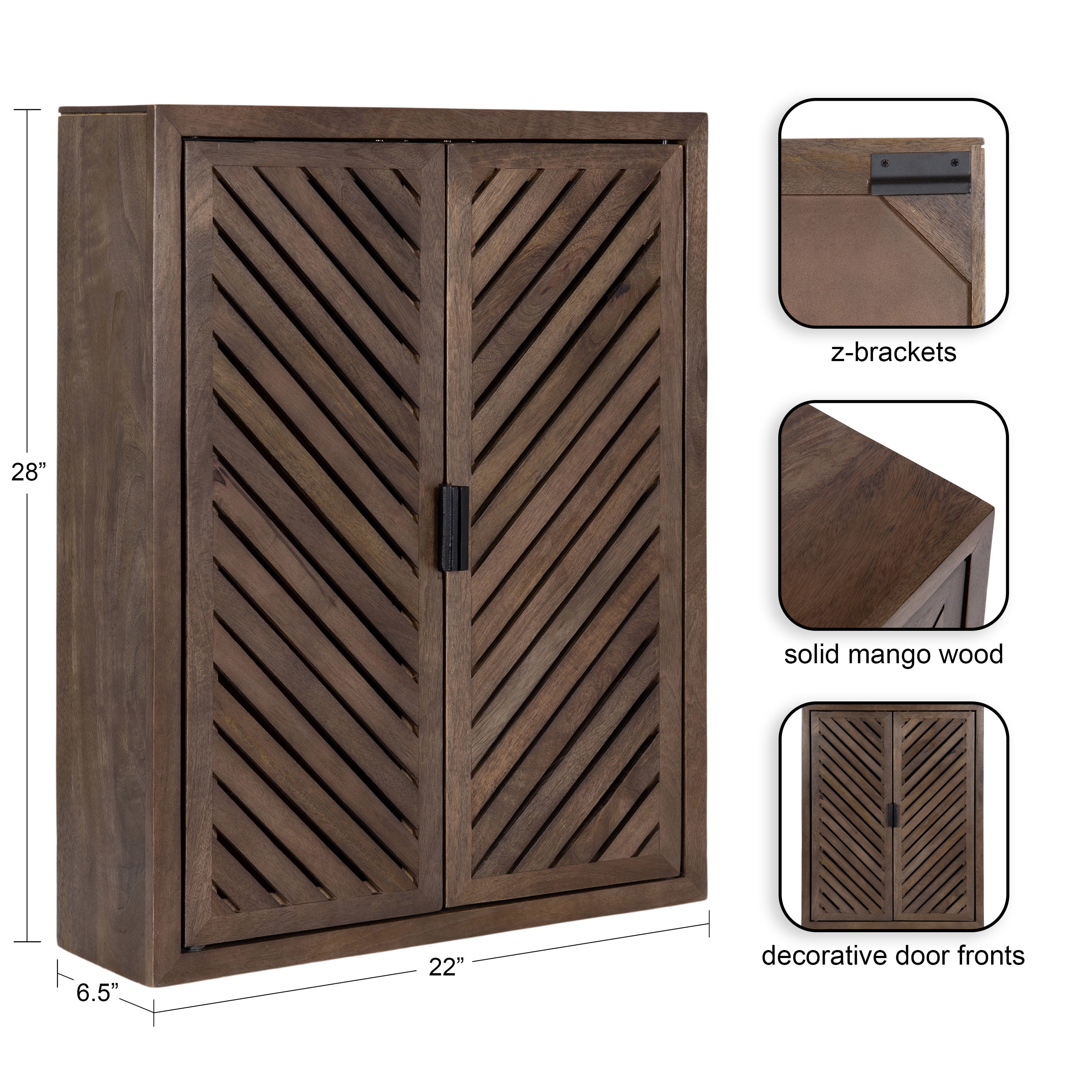 Mezzeta Tall Wood Bath Cabinet
