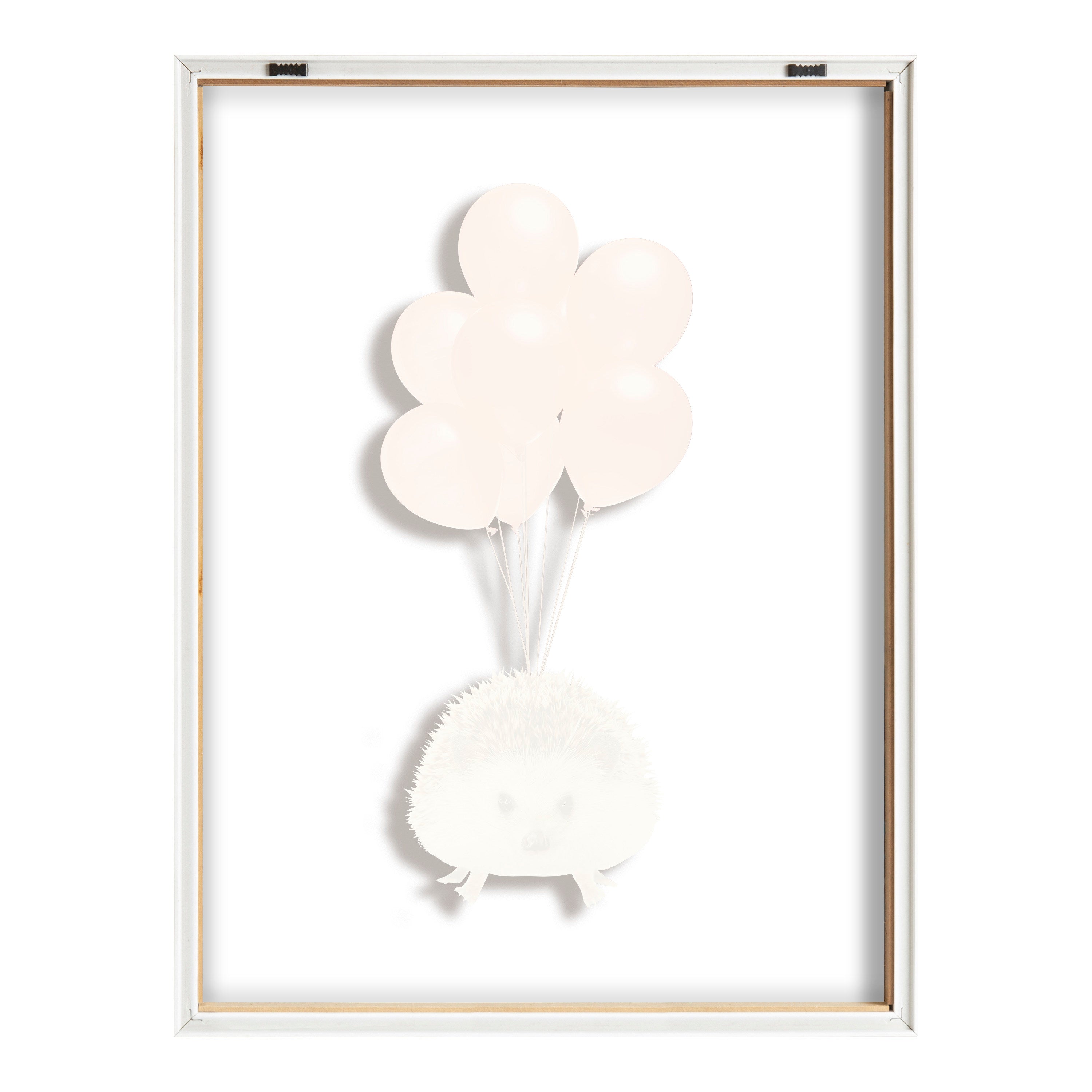 Blake Hedgehog Balloons Framed Printed Glass by Amy Peterson Art Studio by kateandlaurel - product image 4 for Resin Society