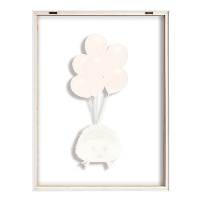 Blake Hedgehog Balloons Framed Printed Glass by Amy Peterson Art Studio by kateandlaurel - product image 4 for Resin Society