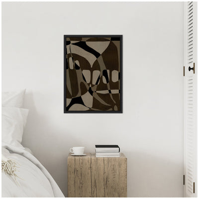 Sylvie Contour 1 Framed Canvas by Shatha Al Dafai
