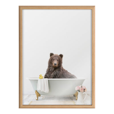 Blake Bear Cottage Bathroom Framed Printed Glass by kateandlaurel - product image 2 for Resin Society